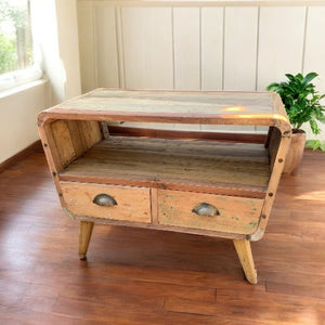 Recycled Wood Small TV Stand