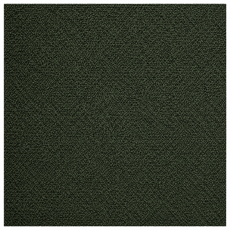 A square close-up of a dark olive green textured fabric or carpet material, framed by a thin white border.