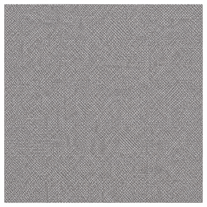 A square gray woven fabric texture swatch with a tight basketweave pattern, centered on a white background.