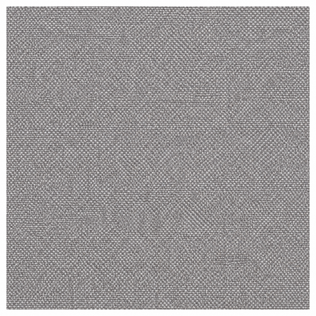 A square gray woven fabric texture swatch with a tight basketweave pattern, centered on a white background.