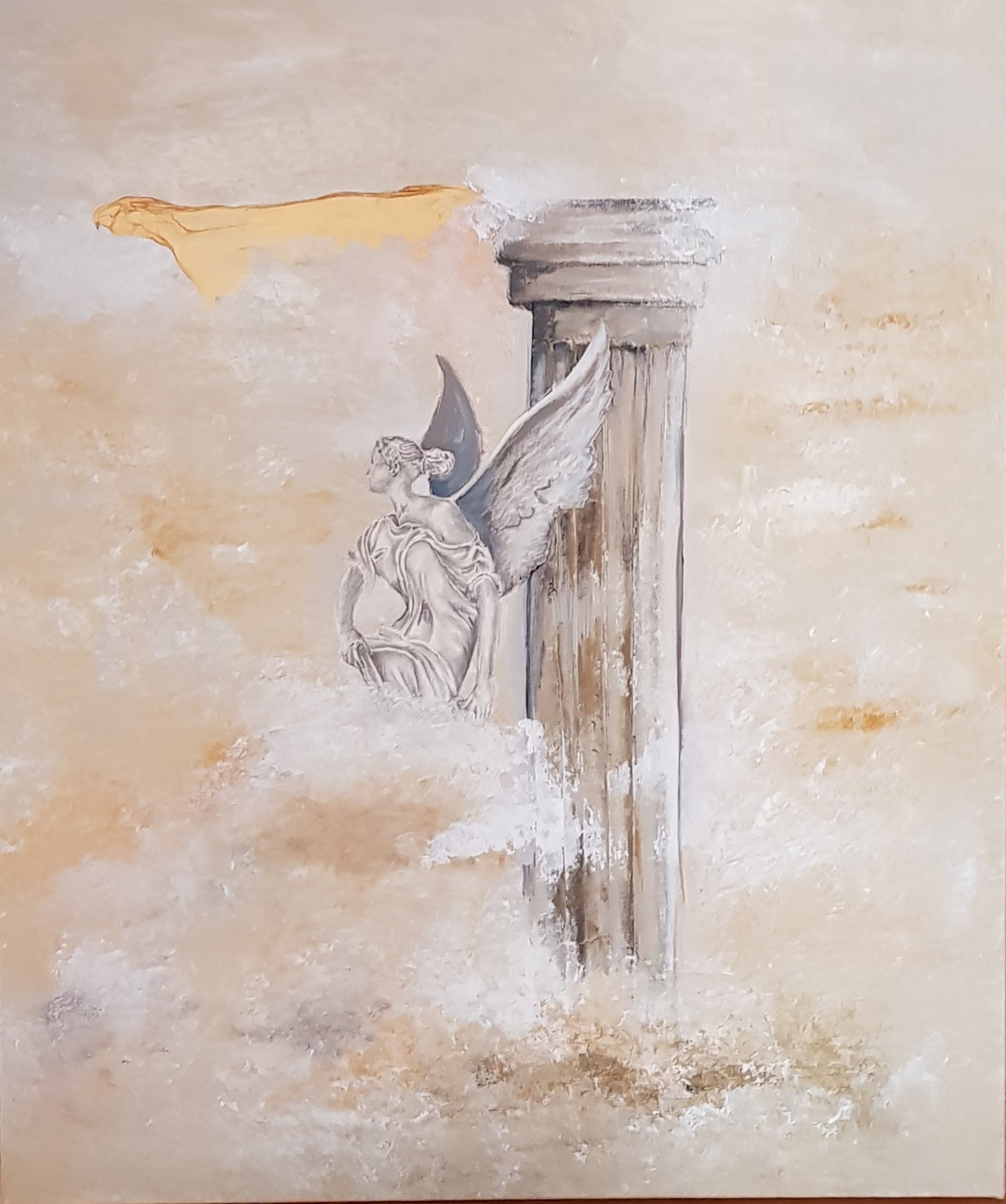 Ascend II – Original Hand Painted Classical Figure Canvas Art