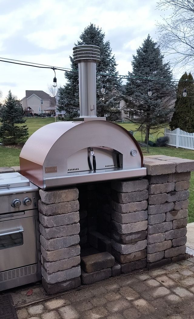 Fontana Mangiafuoco Anthracite Build In Wood Pizza Oven