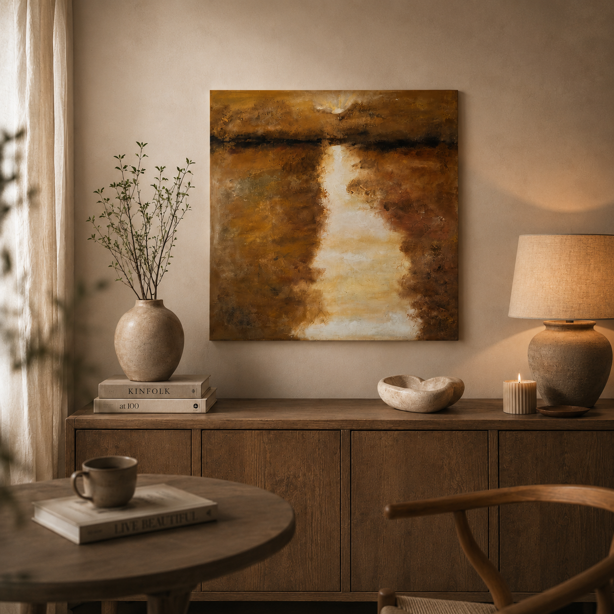 Burnished Path – Original Hand Painted Textured Canvas Art