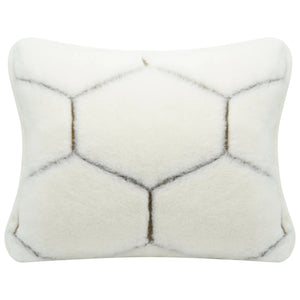 Natural Hex Cashmere Wool Cushion