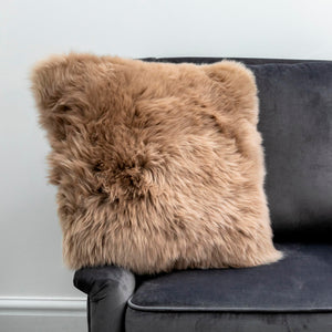 Light Brown Sheepskin Cushion