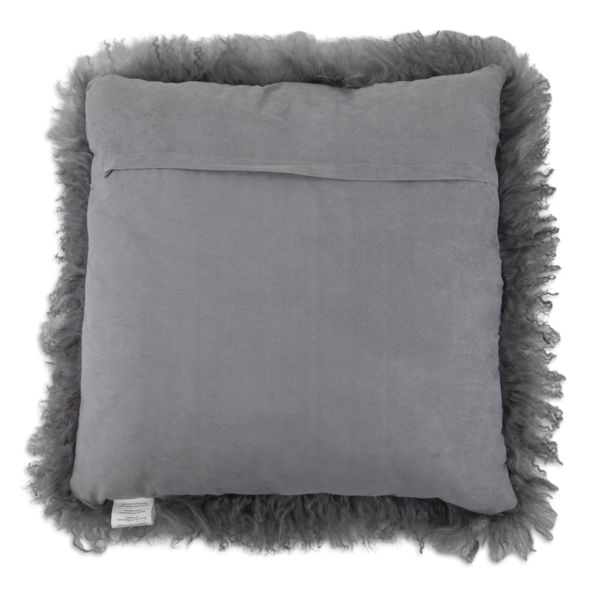 Grey Curly Sheepskin Cushion 45x45cm