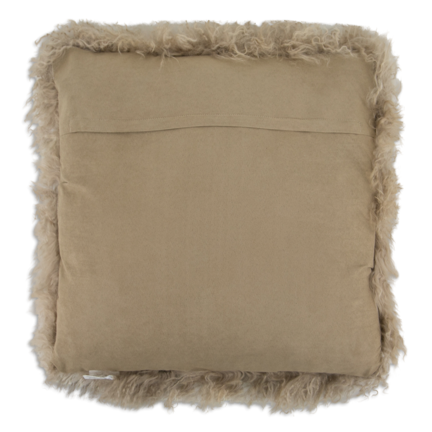 Light Brown Curly Sheepskin Cushion 45x45cm
