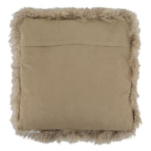 Light Brown Curly Sheepskin Cushion 45x45cm