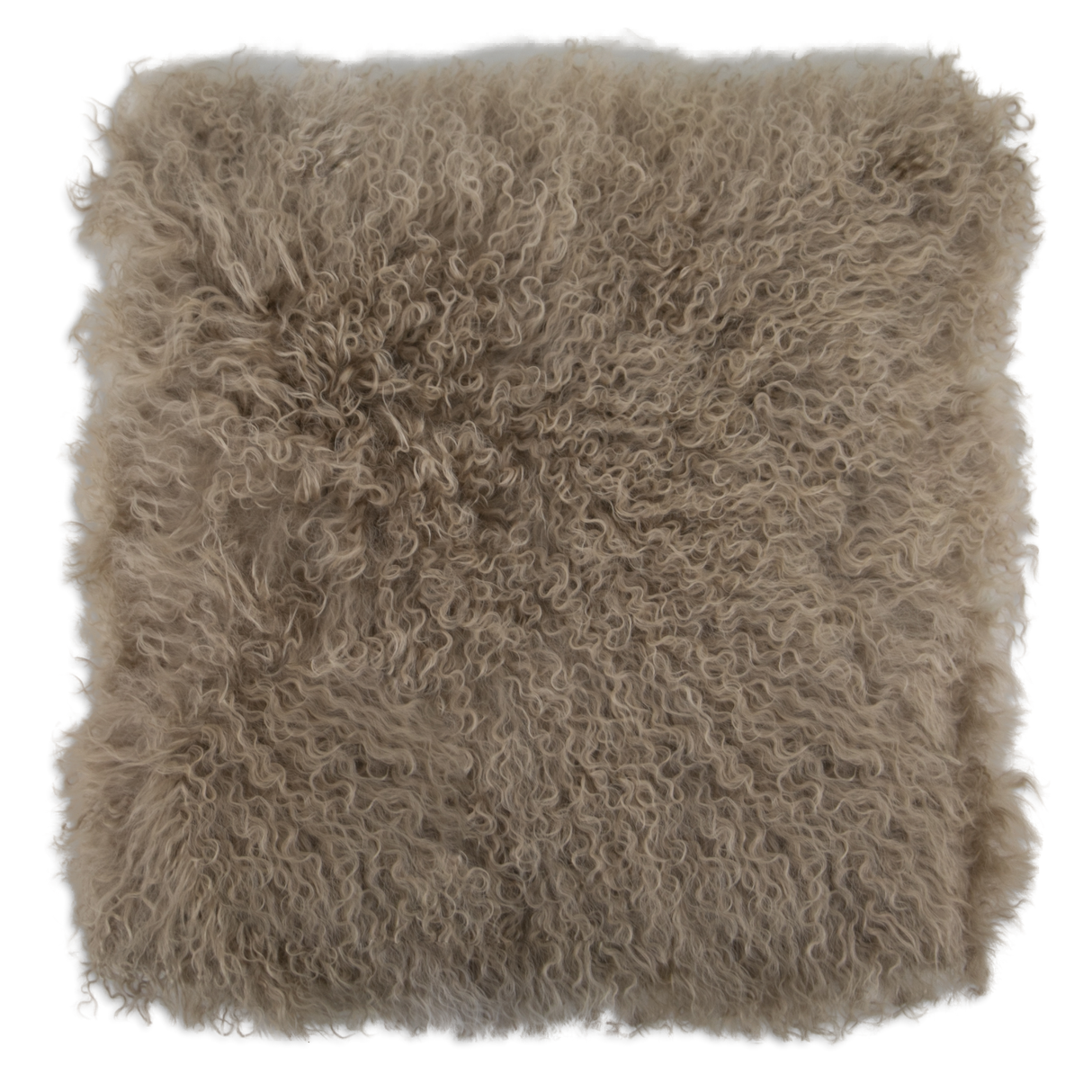 A Pair Of Light Brown Curly Sheepskin Cushions (45x45cm)