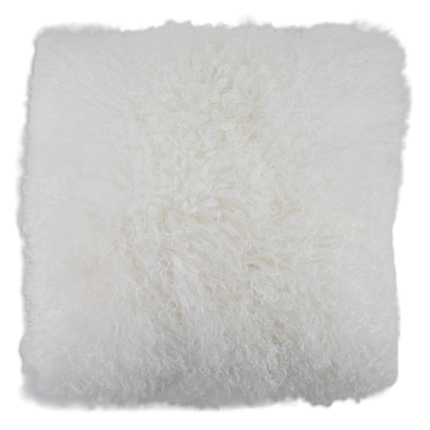 Natural Curly Sheepskin Cushion 45x45cm
