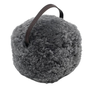 Grey Sheepskin Doorstop