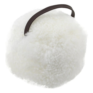 White Sheepskin Doorstop