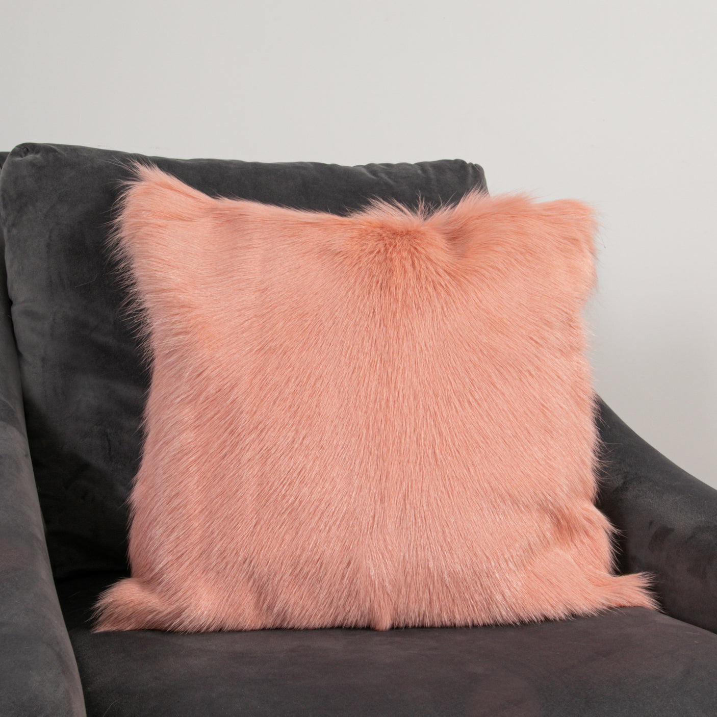 Pink Goatskin Cushion 45x45cm