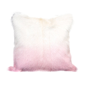 Ivory/Pink Goatskin Cushion