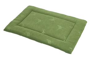 Green Embossed Pheasant Fleece Crate Mat