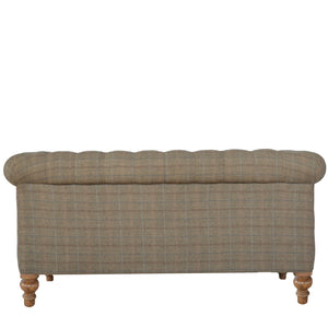 Multi Tweed 2 Seater Chesterfield Sofa