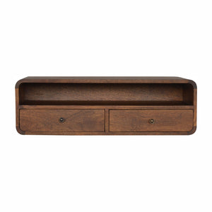 Floating Open Console Table - Chestnut