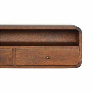 Floating Open Console Table - Chestnut