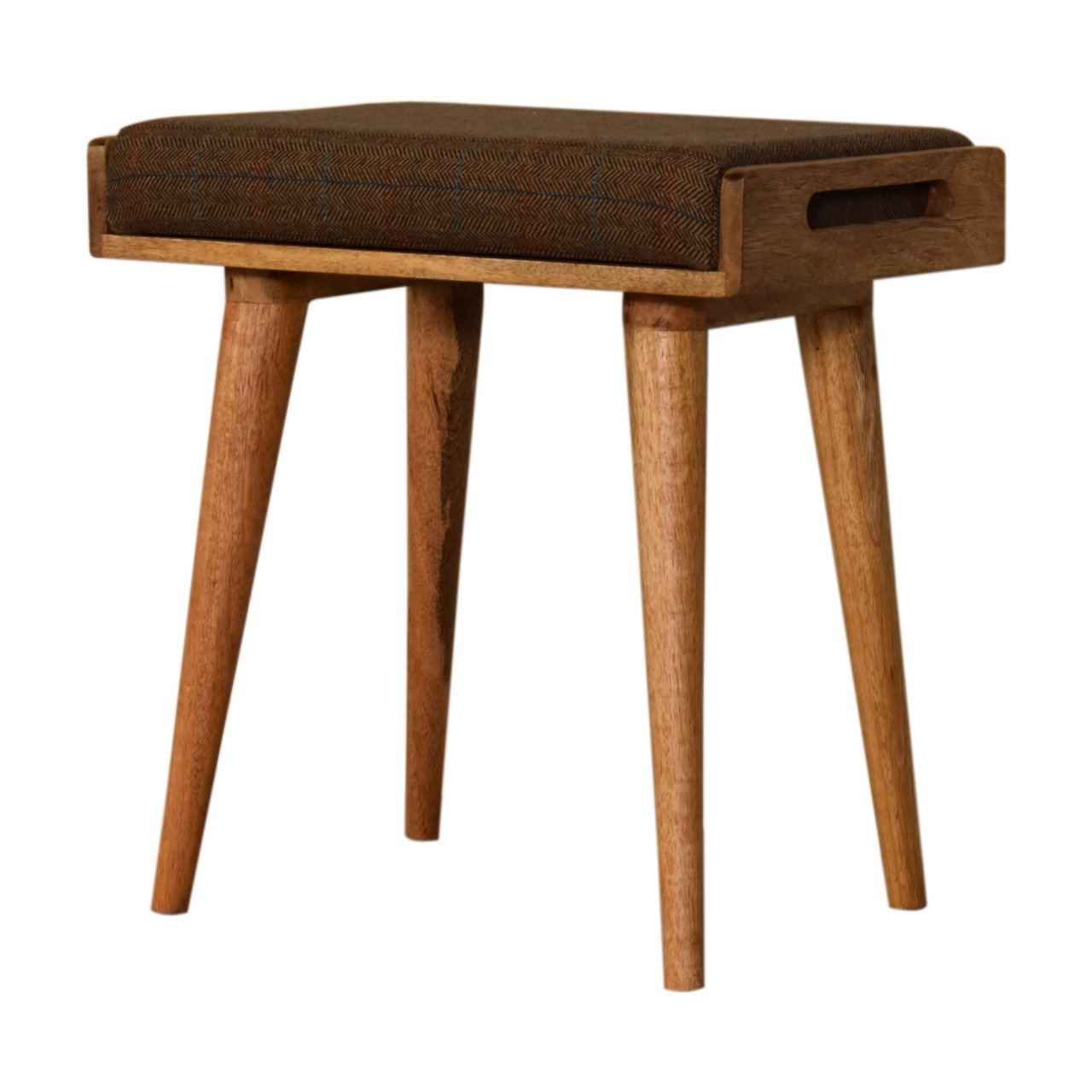 Tray Style Multi Tweed Footstool