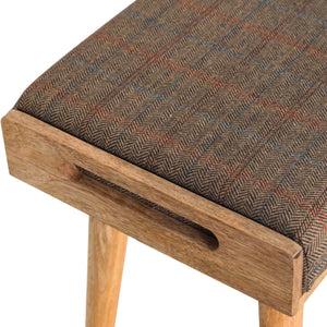 Tray Style Multi Tweed Footstool