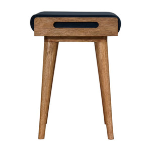 Tray Style Teal Velvet Footstool