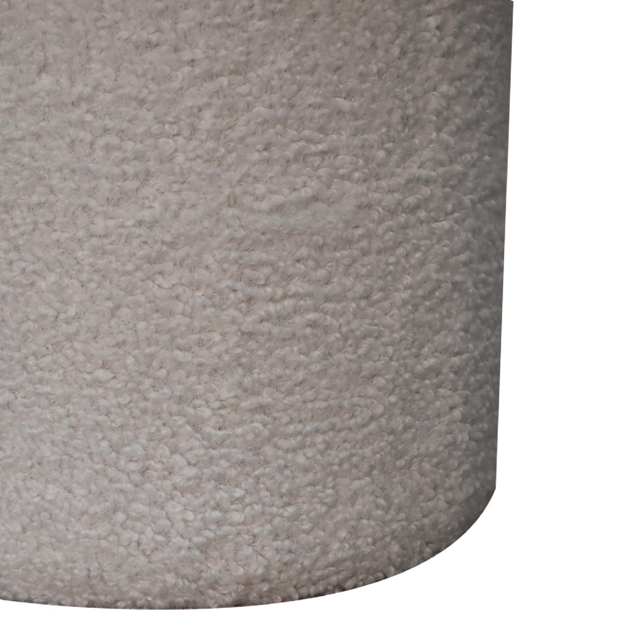 White Bouclé Mushroom Footstool