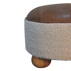 Cream Bouclé Buffalo Footstool