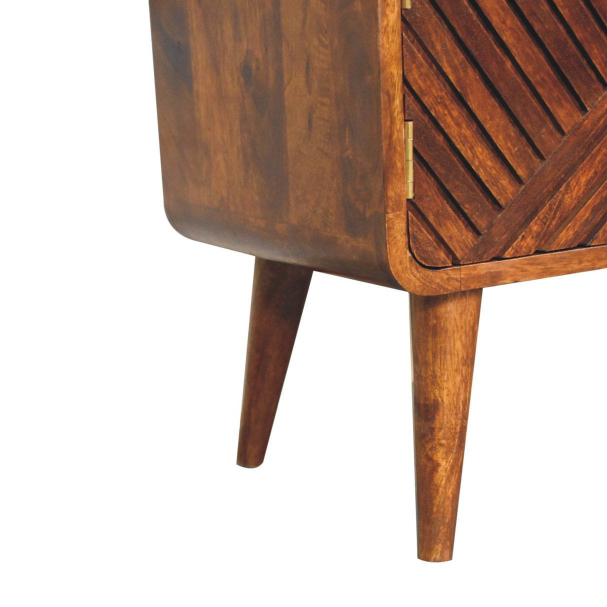 Bouclé Carved Chestnut Telephone Table