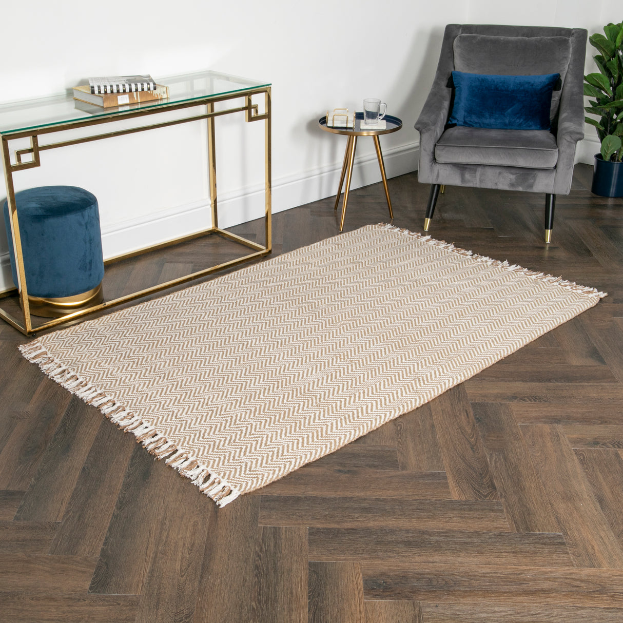 Zig Zag Jute & Cotton Rug