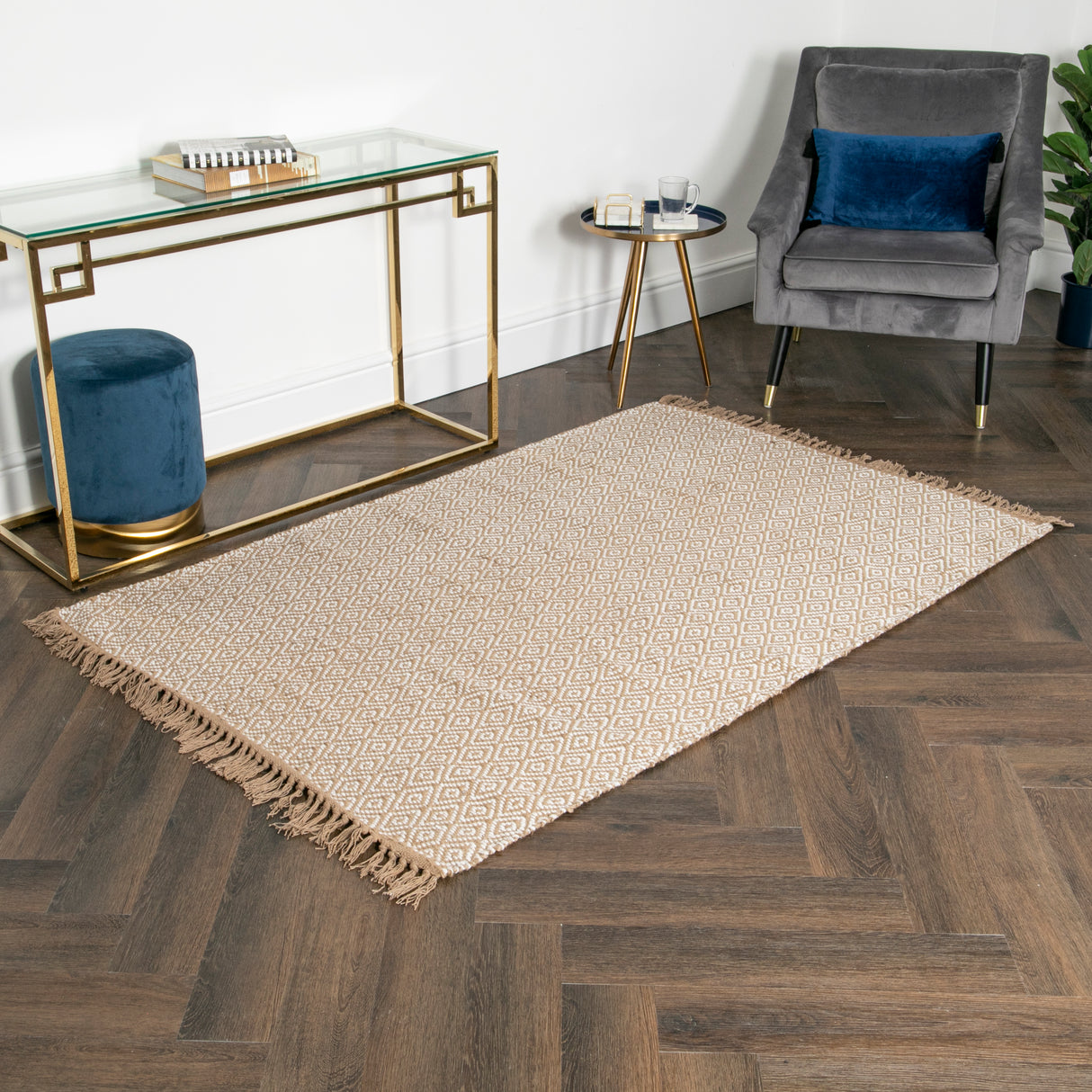 Geometric Jute & Cotton Rug