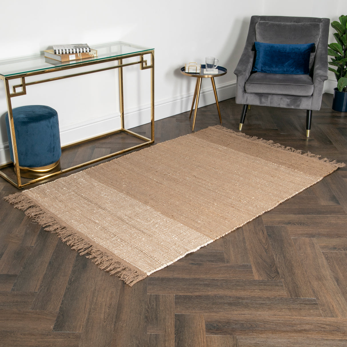 Natural Tones Jute & Cotton Rug