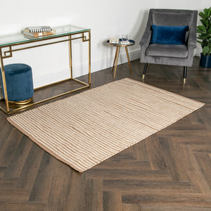 Striped Wool & Jute Rug