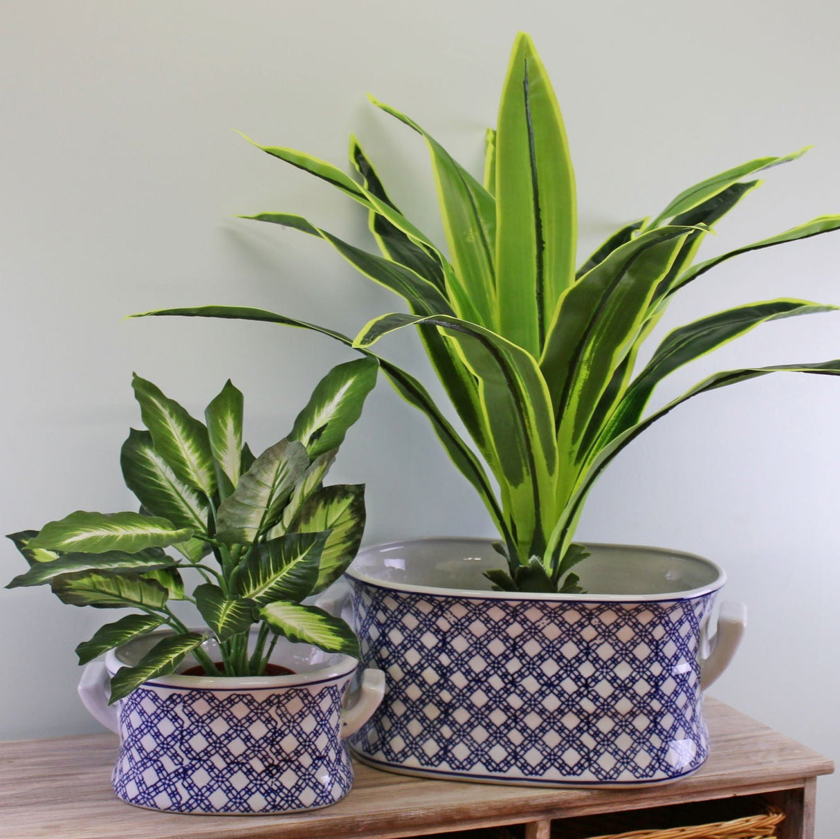 Ceramic Vintage Footbath Planters - Set of Two