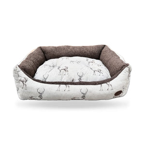 Moorland Stag Fleece Lined Dog Bed