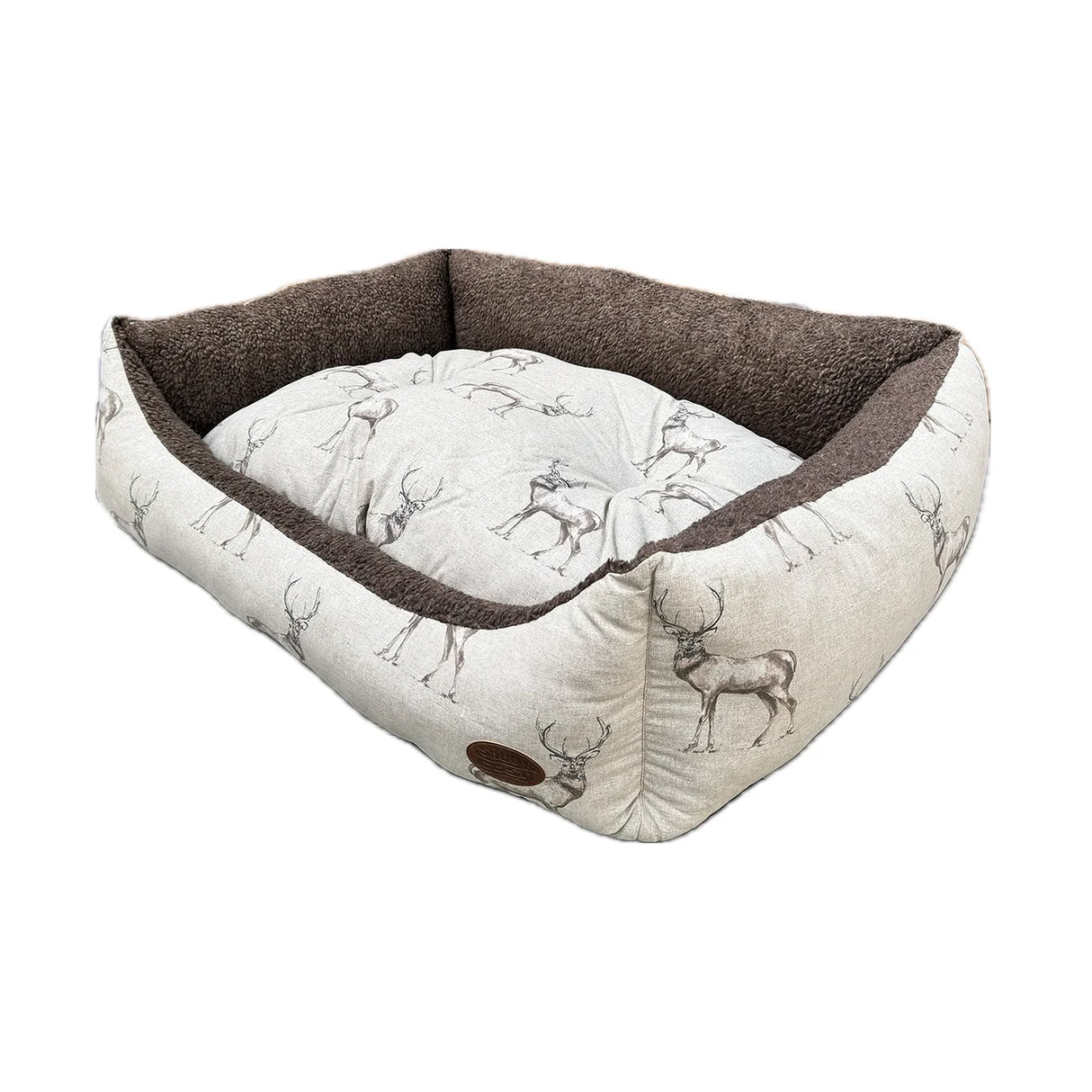 Moorland Stag Fleece Lined Dog Bed