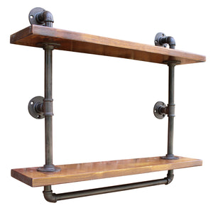 Industrial Pipe Wall Shelf
