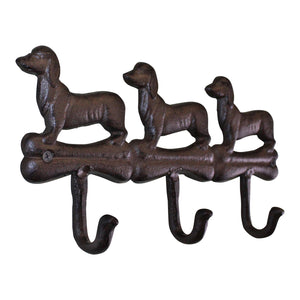 Rustic Cast Iron Wall Hooks,  Design With 3 Hooks