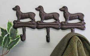 Rustic Cast Iron Wall Hooks,  Design With 3 Hooks