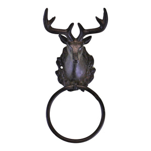 Cast Iron Stag Head Towel Ring