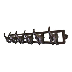 Rustic Cast Iron Wall Hooks - Dog Tails