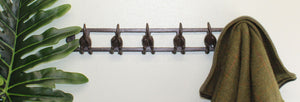 Rustic Cast Iron Wall Hooks - Dog Tails