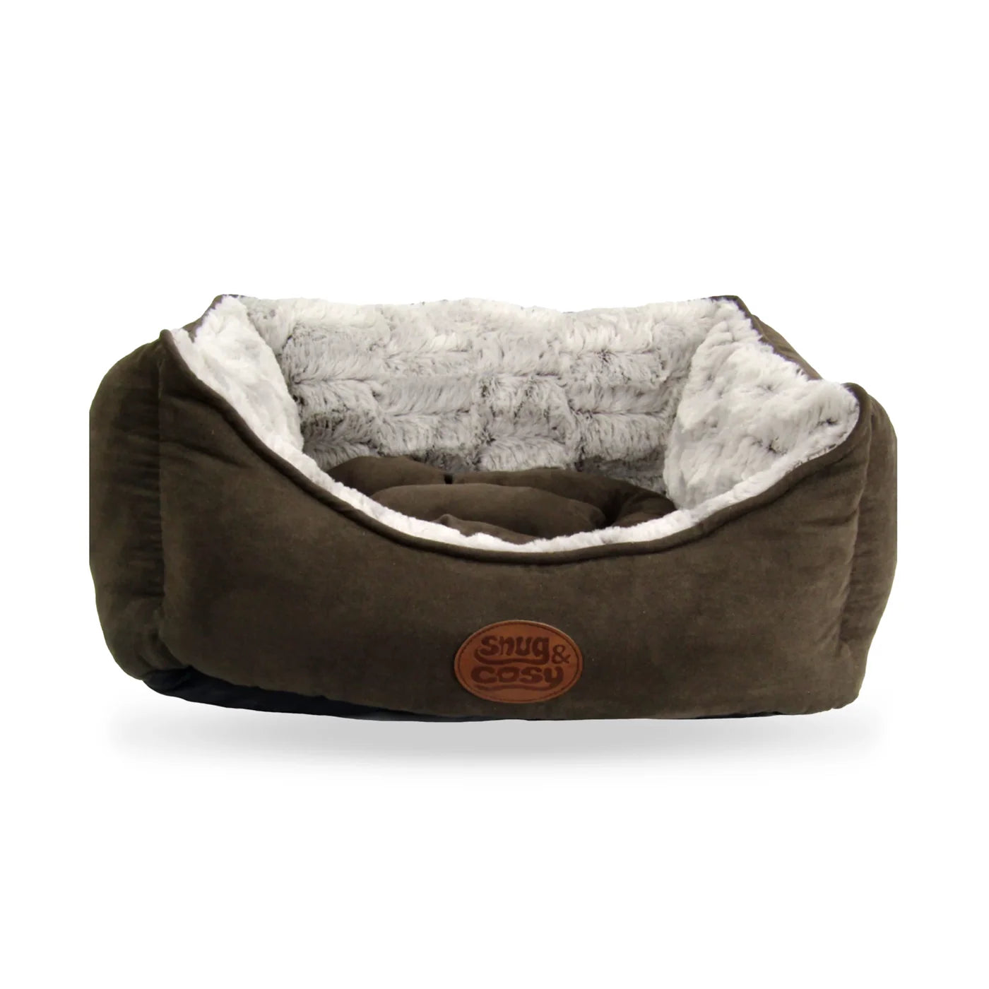 Novara Suede Dog Bed Brown