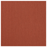 A square swatch of textured terracotta-colored fabric or material with rounded corners on a white background.