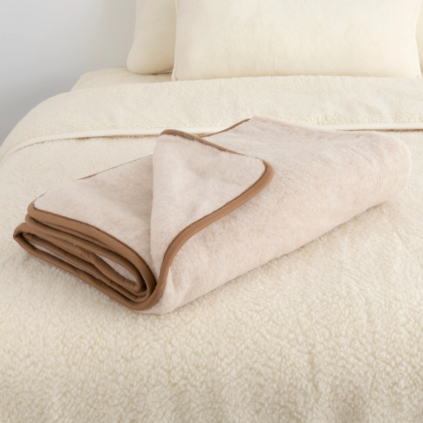 Cappuccino Merino Wool Blanket