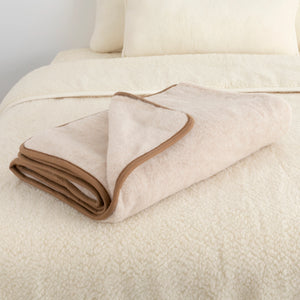 Cappuccino Merino Wool Blanket