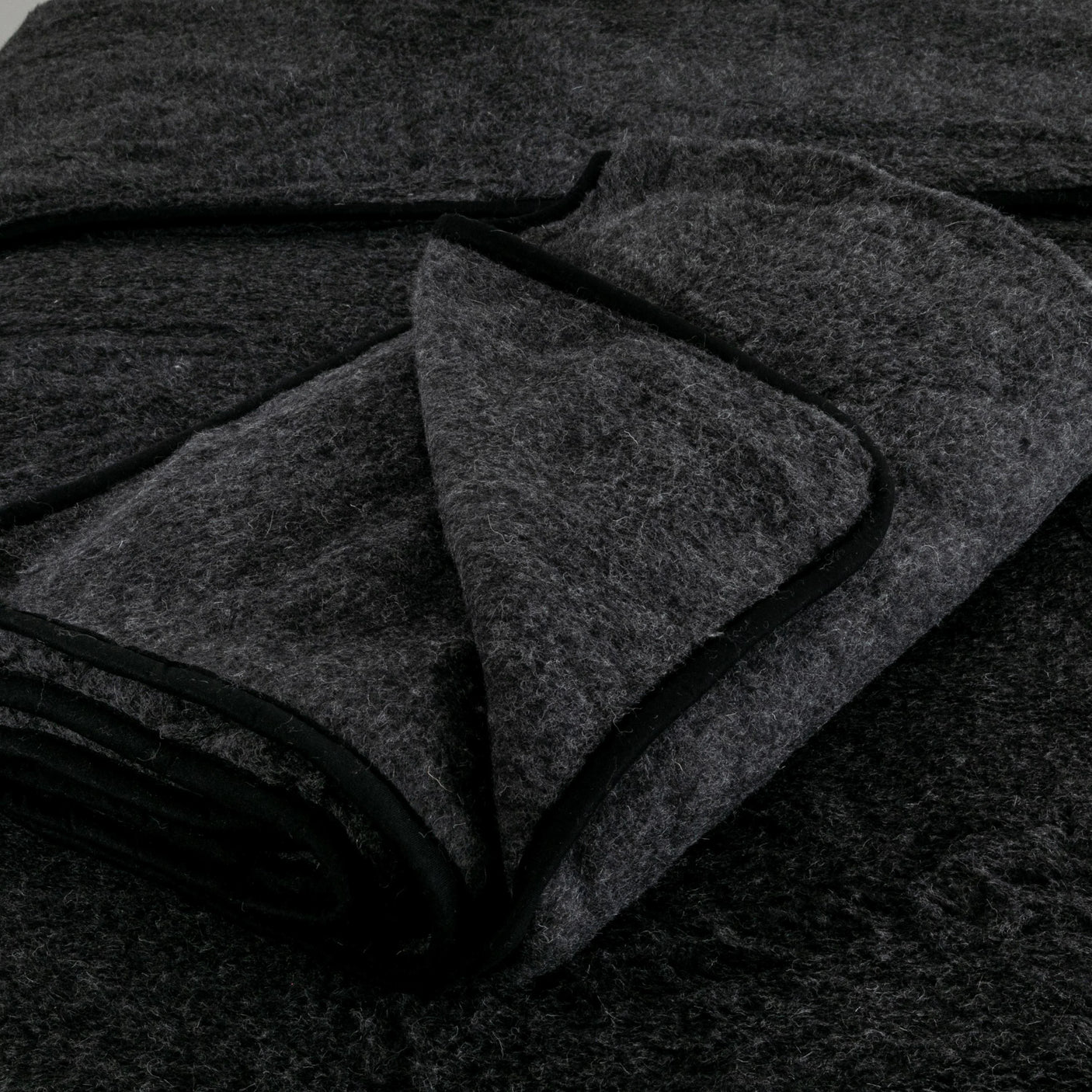Black Merino Wool Blanket