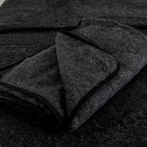 Black Merino Wool Blanket