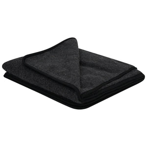 Black Merino Wool Blanket