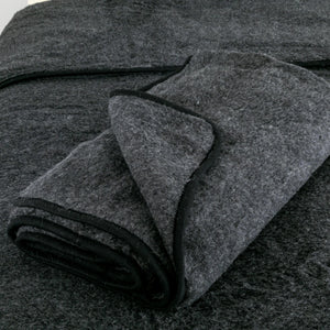 Grey Merino Wool Blanket