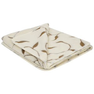Merino Wool Leaf Pattern Blanket